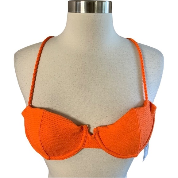 Rio Del Sol St. Tropez Tangerine Bikini Top Small - Picture 1 of 9